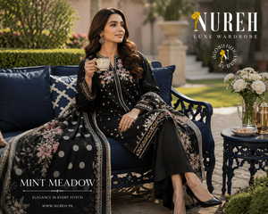 Nureh Riaz Arts Luxury Embroidered 3pc - Design 20
