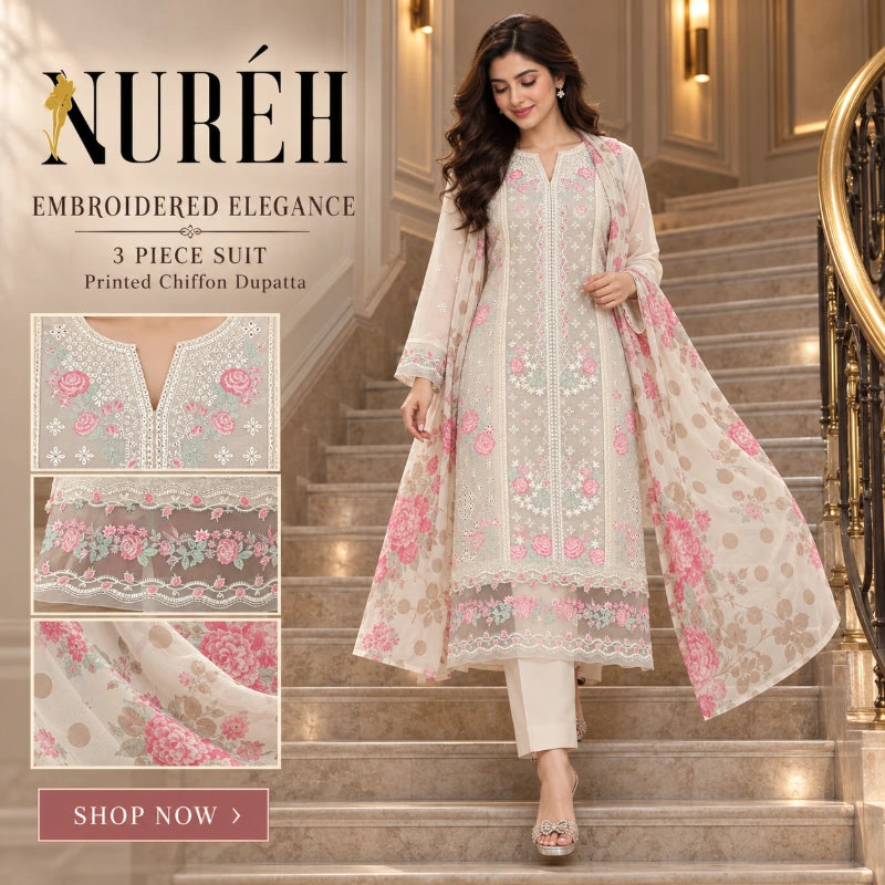 Nureh Karandi Embroidered Suite Design 12