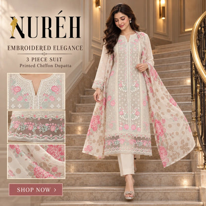 Nureh Karandi Embroidered Suite Design 12