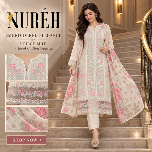 Nureh Karandi Embroidered Suite Design 12