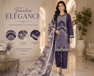 Nureh Riaz Arts Luxury Embroidered 3pc - Design 14