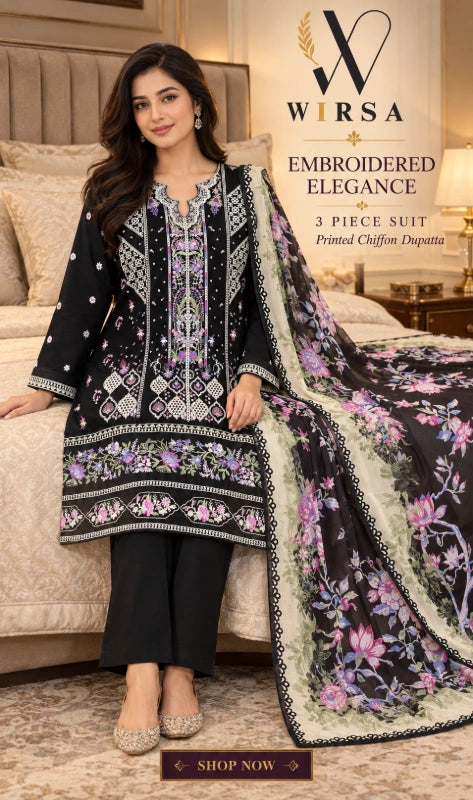 Nureh Karandi Embroidered Suite Design 13