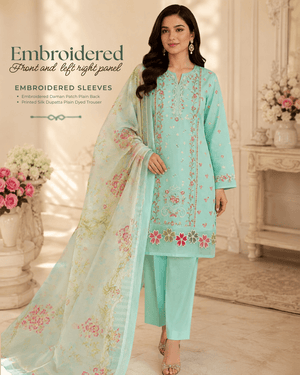 Nureh Riaz Arts Luxury Embroidered 3pc - Design 13