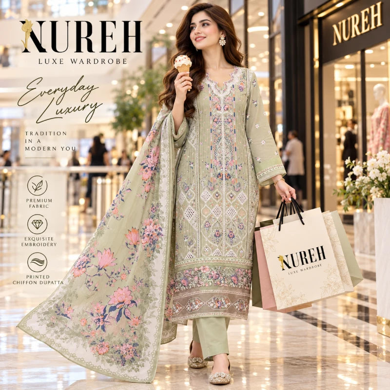 Nureh Karandi Embroidered Suite Design 15