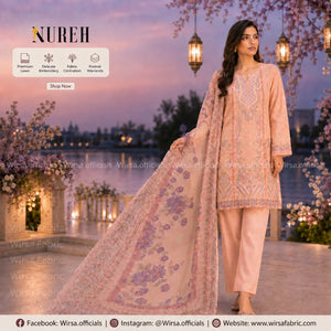Nureh Riaz Arts Luxury Embroidered 3pc - Design 38