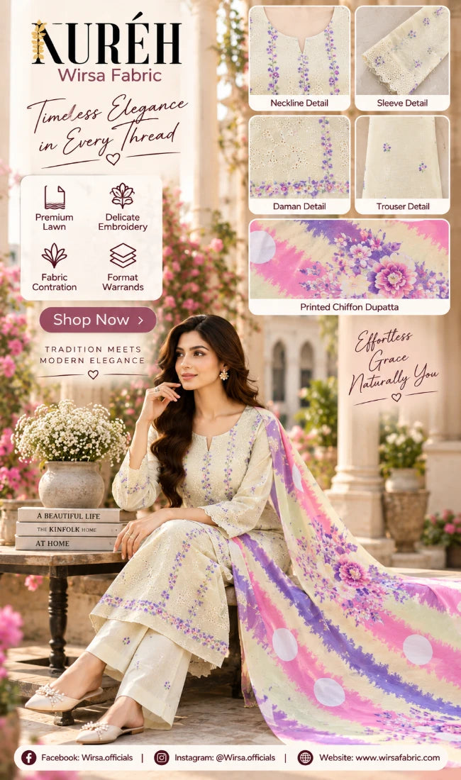 Nureh Karandi Embroidered Suite Design 3