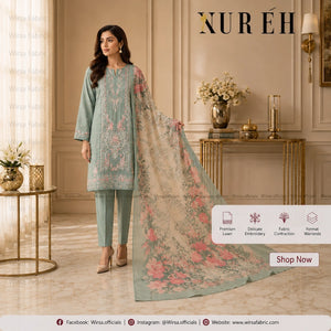 Nureh Riaz Arts Luxury Embroidered 3pc - Design 41