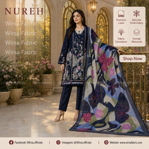 Nureh Riaz Arts Luxury Embroidered 3pc - Design 37