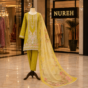Nureh Riaz Arts Luxury Embroidered 3pc - Design 27