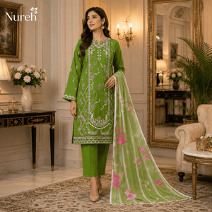 Nureh Riaz Arts Luxury Embroidered 3pc - Design 32