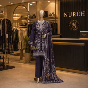 Nureh Riaz Arts Luxury Embroidered 3pc - Design 30