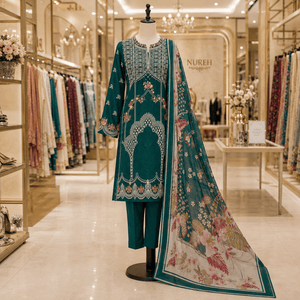 Nureh Riaz Arts Luxury Embroidered 3pc - Design 31