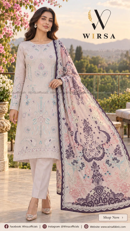 wirsa luxury embroidred mid summer karrandi collection available in afffordable price
