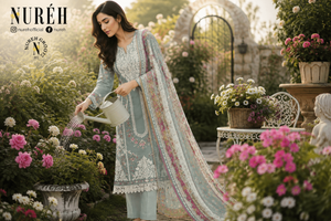 Nureh Riaz Arts Luxury Embroidered 3pc - Design 28